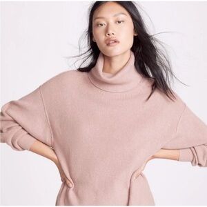 Free People Pink Turtleneck Sweater